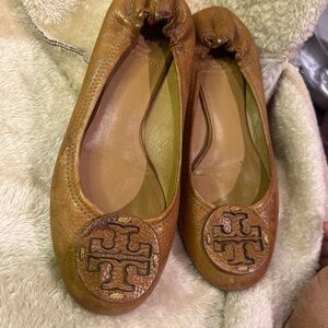 Tory Burch Tan Leather Flats